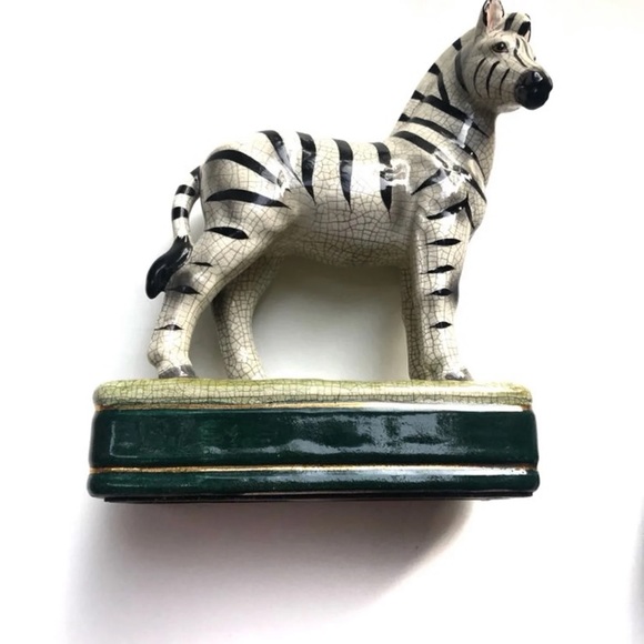 Vintage Ceramic Zebra Bookends Pair - Picture 2 of 5